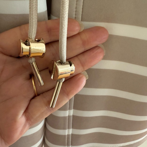 Cynthia Rowley Taupe and Cream Striped Dress - Picture 5 of 10